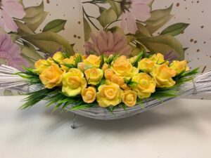 Цветя изработени с глицеринов ароматен сапун