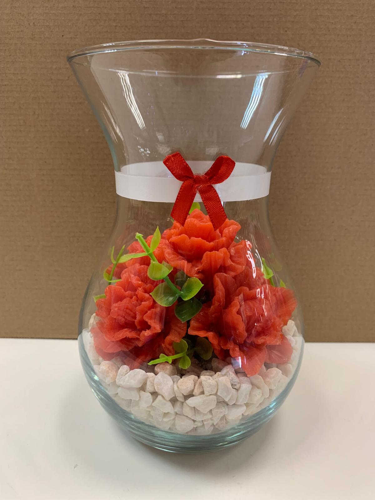 Цветя изработени с глицеринов ароматен сапун