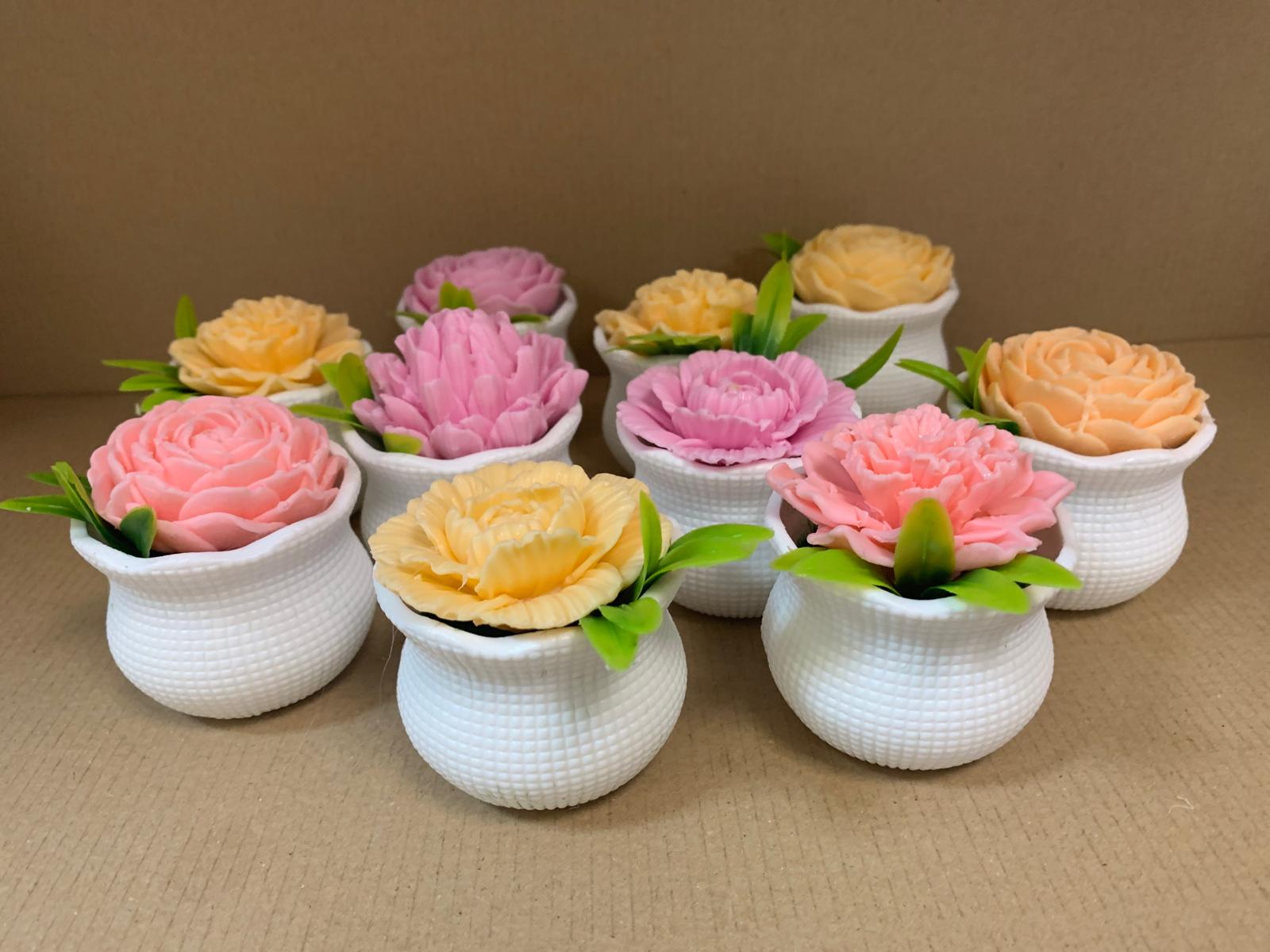 Цветя изработени с глицеринов ароматен сапун