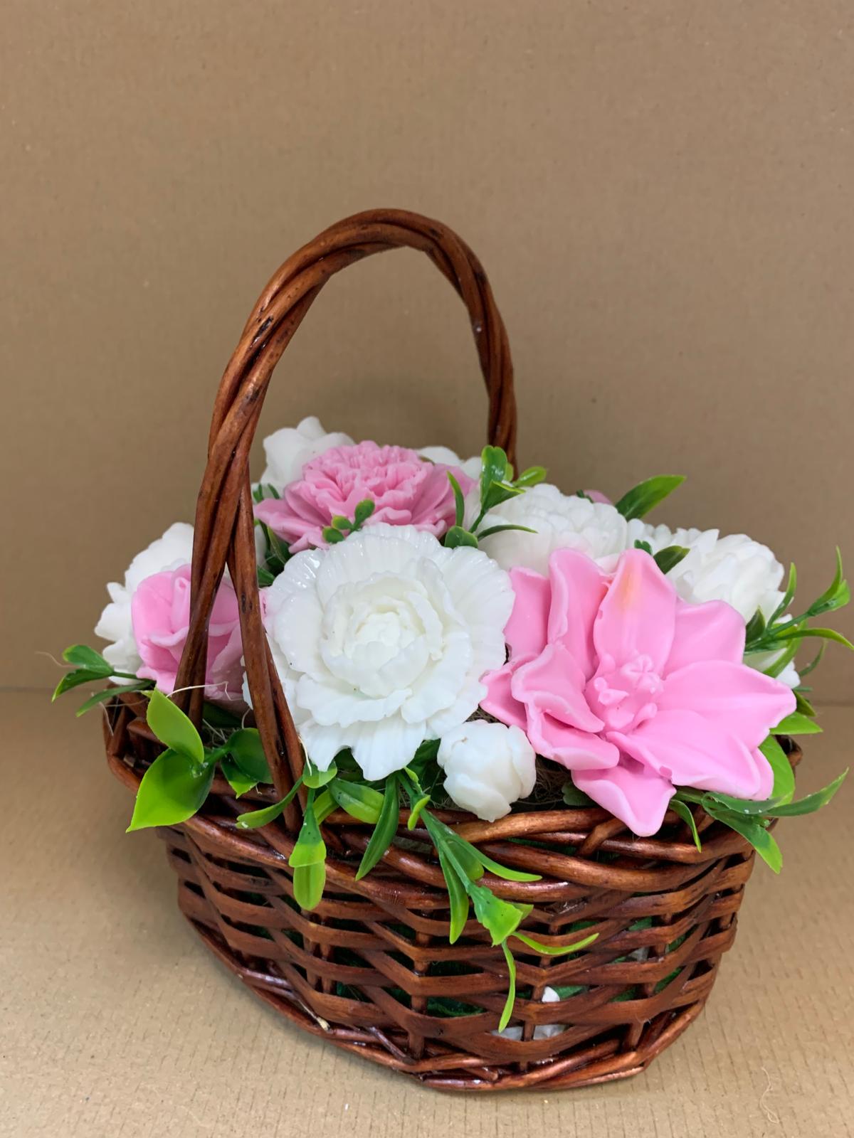 Цветя изработени с глицеринов ароматен сапун