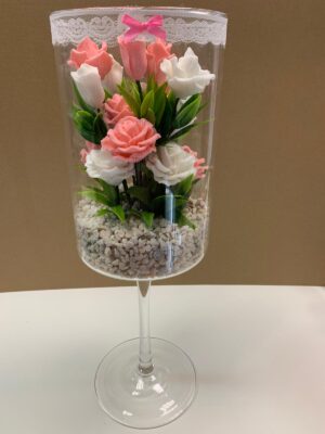 Цветя изработени с глицеринов ароматен сапун