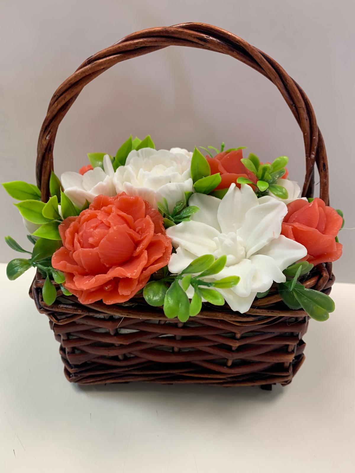 Цветя изработени с глицеринов ароматен сапун