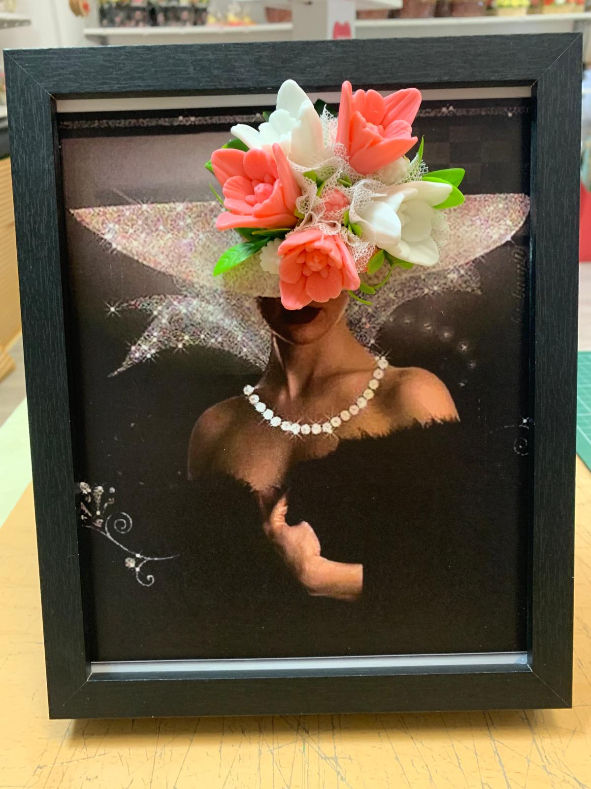 Цветя, картина изработена от глицеринов ароматен сапун