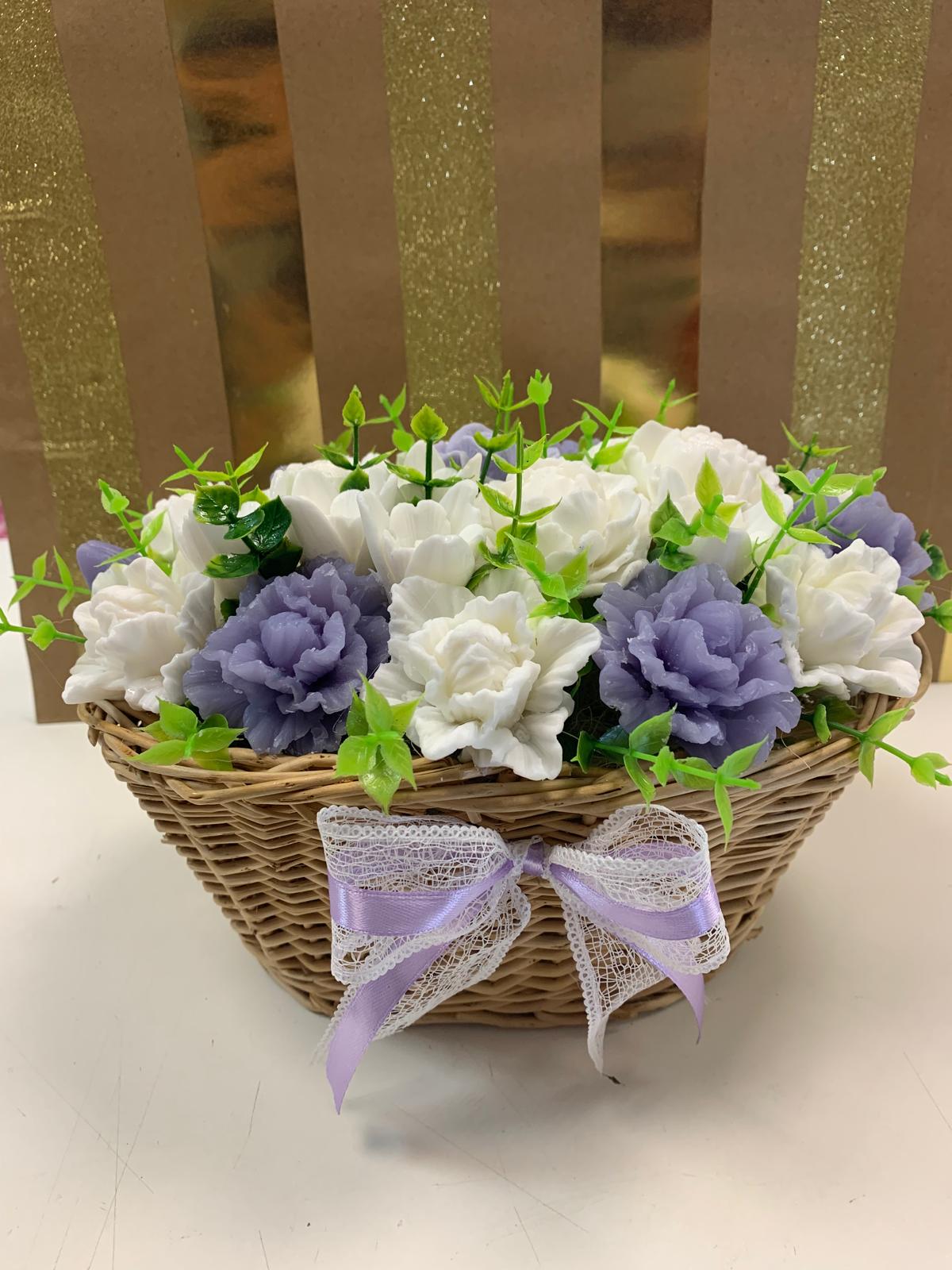 Цветя изработени с глицеринов ароматен сапун