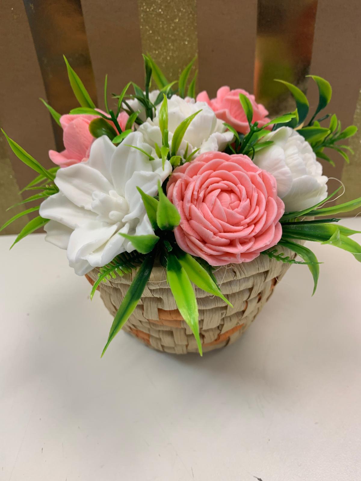 Цветя изработени с глицеринов ароматен сапун