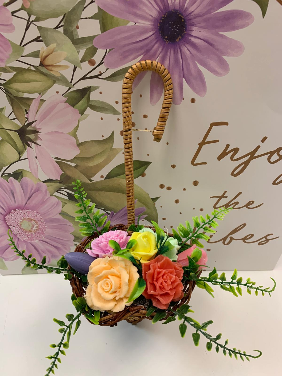 Цветя изработени с глицеринов ароматен сапун