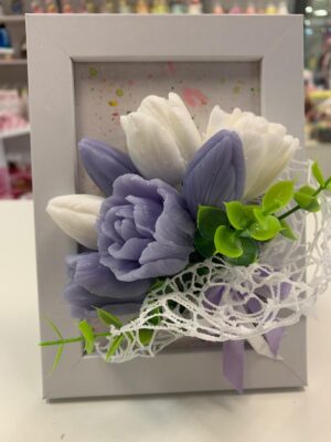 Цветя изработени с глицеринов ароматен сапун