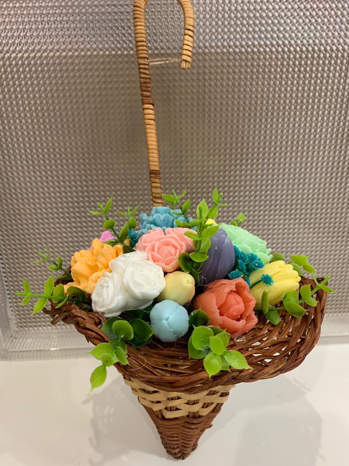 Цветя изработени с глицеринов ароматен сапун