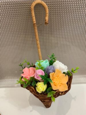 Цветя изработени с глицеринов ароматен сапун